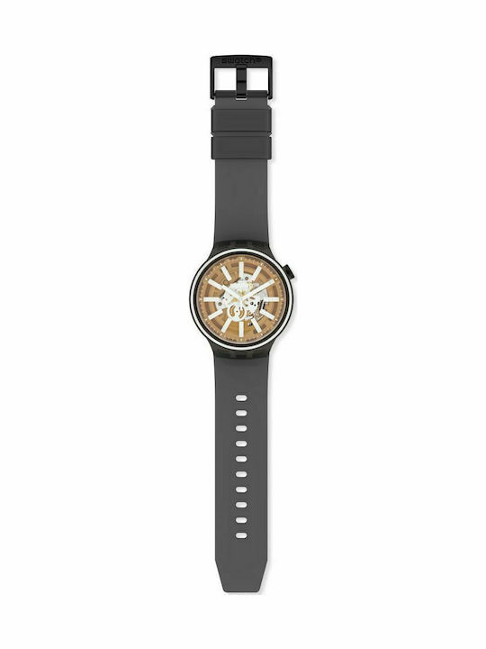 Swatch Лайт Тейст Мъжки часовник 47мм на батерия с Черен Каучук Цвят на каишката
