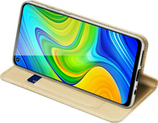 Dux Ducis Skin Pro Buchen Sie Synthetisches Leder Gold (Redmi Note 9)