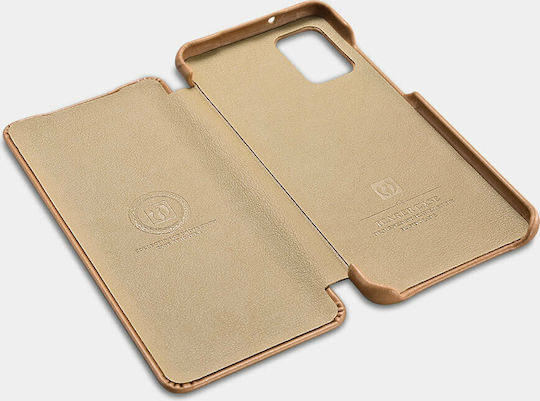 iCarer Curved Edge Vintage Book Δερμάτινο Καφέ (Galaxy S20)