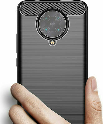 Hurtel Carbon Back Cover Μαύρο (Poco F2 Pro)