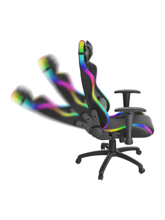 Genesis Trit 500 RGB Καρέκλα Gaming Δερματίνης με RGB Φωτισμό Μαύρη