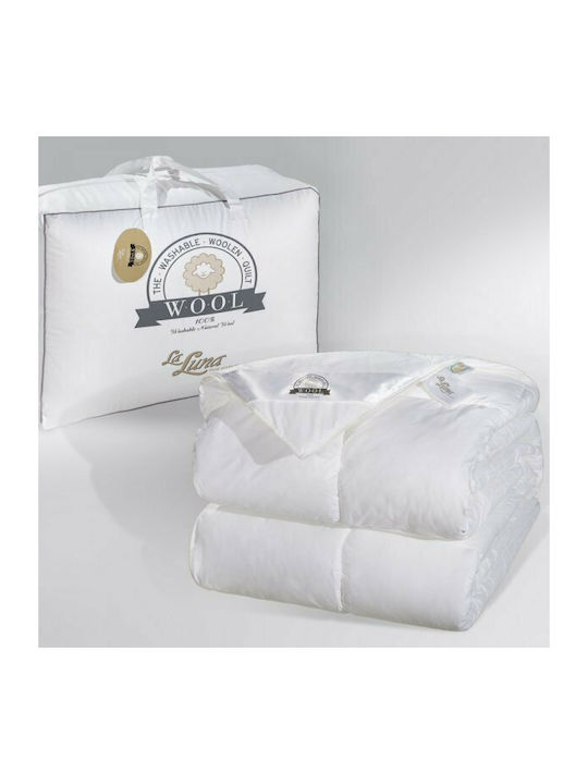 La Luna Bettdecke Einzel 160x220cm Wool Natural Duvet White