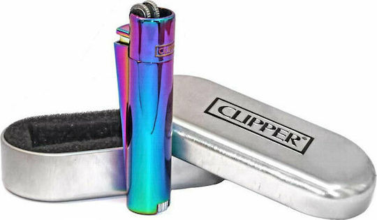 Clipper Brichetă Metalică Cu Flacără Multicoloră