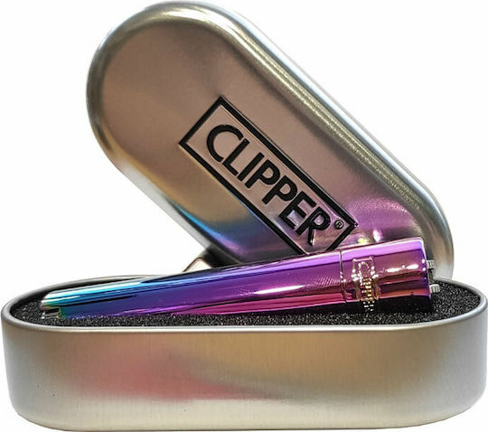 Clipper Brichetă Metalică Cu Flacără Multicoloră