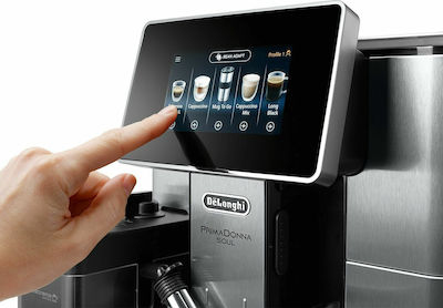 De'Longhi PrimaDonna Soul 0132217055 Automatic Espresso Machine 1450W Pressure 19bar for Cappuccino with Grinder and Wi-Fi Gray