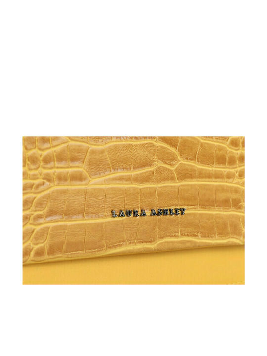 Laura Ashley Dudley Croco Geantă de damă De umăr Galbenă