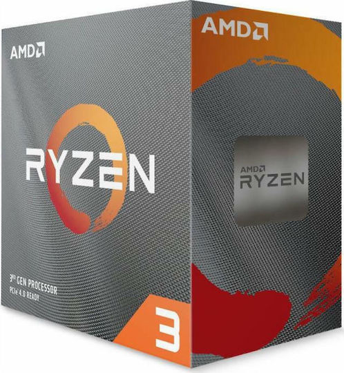 AMD Ryzen 3 Ryzen 3 3100 3.6GHz Επεξεργαστής 4 Πυρήνων για Socket AM4 σε Κουτί με Ψύκτρα