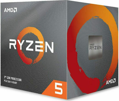 AMD Ryzen 5 Ryzen 5 3600XT 3.8GHz Επεξεργαστής 6 Πυρήνων για Socket AM4 σε Κουτί με Ψύκτρα