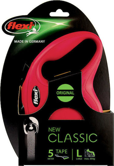 Flexi Foldable Dog Leash/Lead Strap Large in Red color 5m up to 50kg