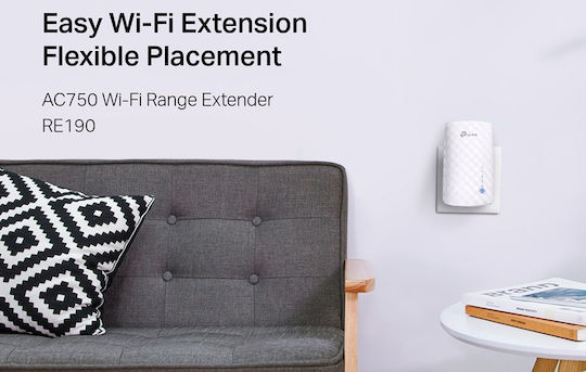 TP-LINK RE190 v4 Мрежа WiFi удължител Двулентов (2.4 и 5GHz) 750Mbps
