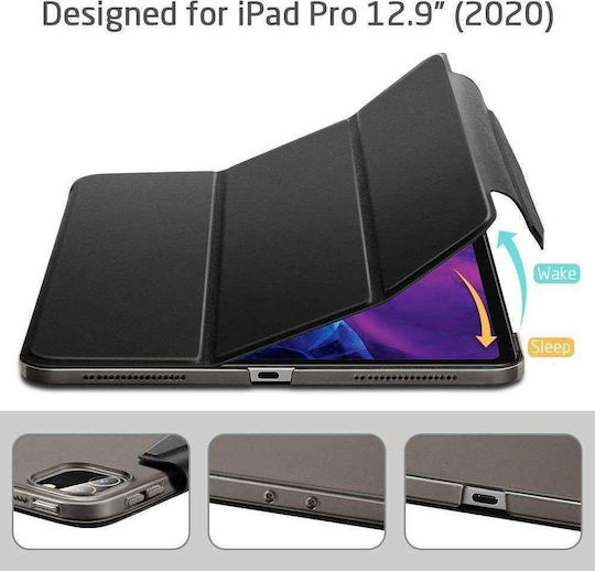 ESR Yippee Clasp Jelly Флип Капак Черен iPad Pro 2020 12,9"