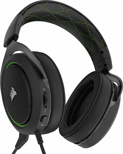 Corsair HS50 Pro Over Ear Gaming Headset with Connection 3.5mm Green