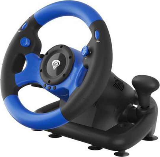 Genesis Seaborg 350 Steering Wheel with Shifter and Pedals for PC / PS3 / PS4 / Switch / XBOX 360 / XBOX One with 180° Rotation