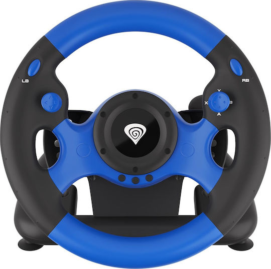 Genesis Seaborg 350 Steering Wheel with Shifter and Pedals for PC / PS3 / PS4 / Switch / XBOX 360 / XBOX One with 180° Rotation