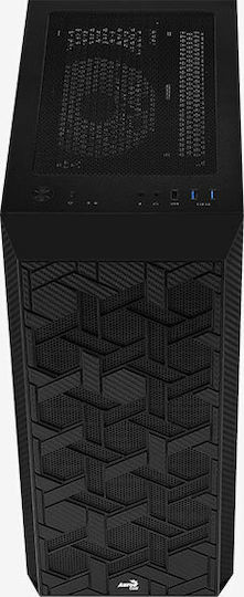 Aerocool Hive ARGB v1 Gaming Midi Tower Κουτί Υπολογιστή με Πλαϊνό Παράθυρο Μαύρο