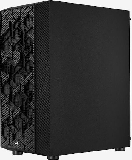 Aerocool Hive ARGB v1 Gaming Midi Tower Κουτί Υπολογιστή με Πλαϊνό Παράθυρο Μαύρο