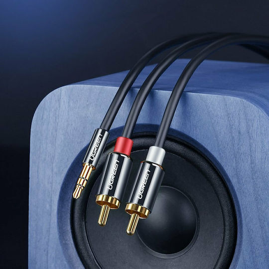 Ugreen Καλώδιο Ήχου 3.5mm male - RCA male Μαύρο 3m με Επίχρυσους Ακροδέκτες 10590