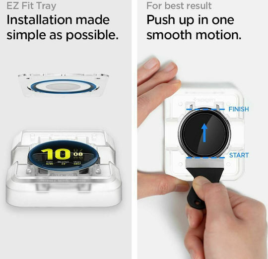 Spigen EZ Fit Tempered Glass for the Galaxy Watch Active 2 44mm 1pcs AFL01222