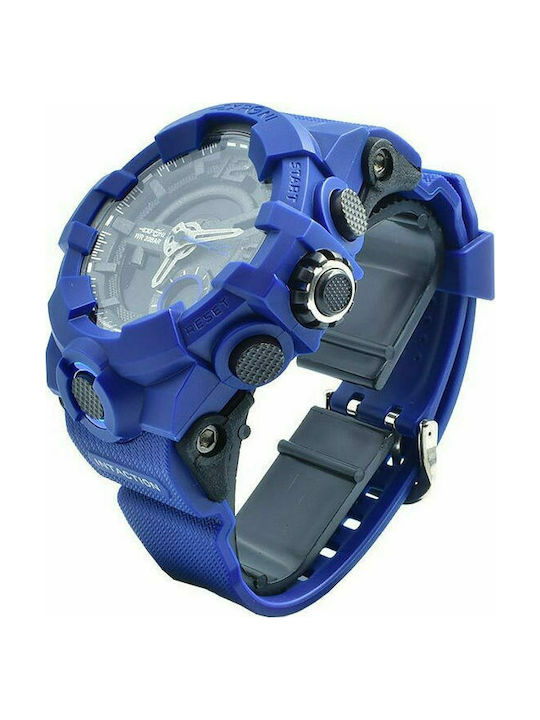 Expcni Watch Battery with Blue Rubber Strap