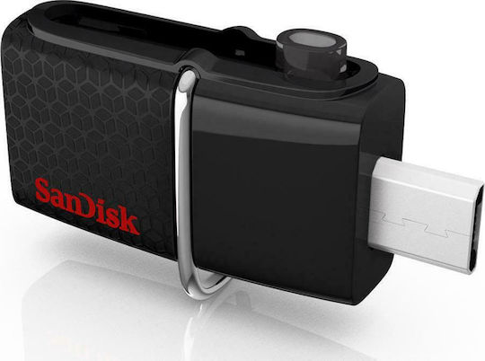 Sandisk Ultra Dual 16GB USB 3.0 Стик с връзка USB-A & micro USB-B Черен
