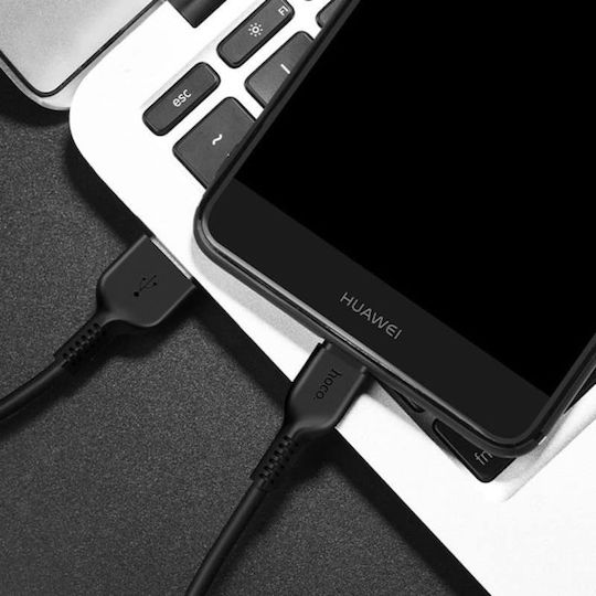 Hoco X20 Flash USB 2.0 Cable USB-C male - USB-A 10W Μαύρο 1m HOC-X20c-BK