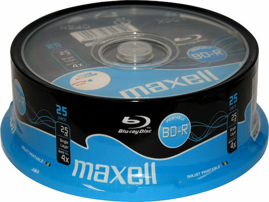 Maxell Writable BD-R 4x Printable 25GB Cake Box 25pcs