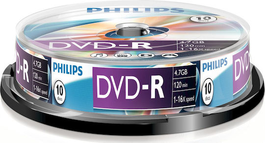Philips Beschreibbare DVD-R 16x 4.7GB 10Stück