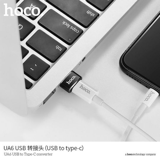Hoco UA6 Μετατροπέας USB-A male σε USB-C female