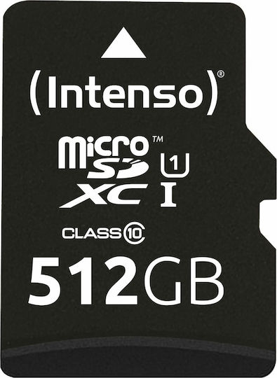 Intenso Premium microSDXC 512GB U1 UHS-I 45MB/s με αντάπτορα