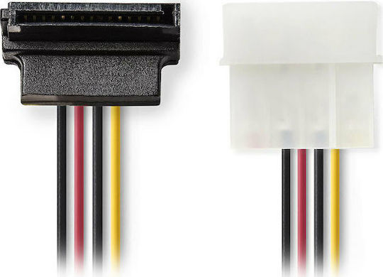 Nedis 4-Pin Molex - 15-Pin Sata Kabel 0.15m Mehrfarbig (CCGP73505VA015)