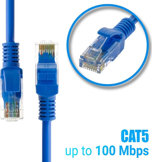 U/UTP Cat.5e (Gigabit) Cablu De Rețea Ethernet 0.5m Albastru