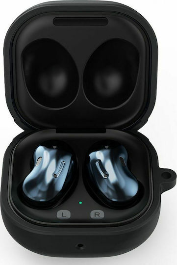 Spigen Silicone Fit Silicone Case with Keychain Black for Galaxy Buds Live / Pro