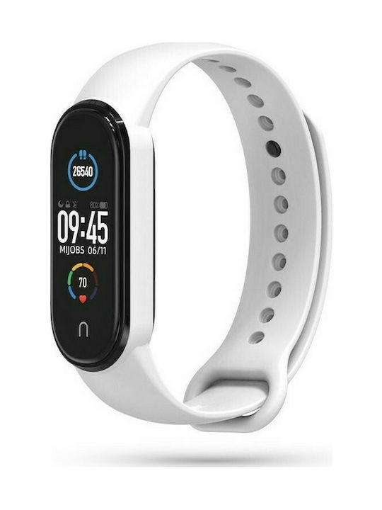 Curea Silicon cu Pin Alb (Mi Smart Band 5/Mi Smart Band 6)