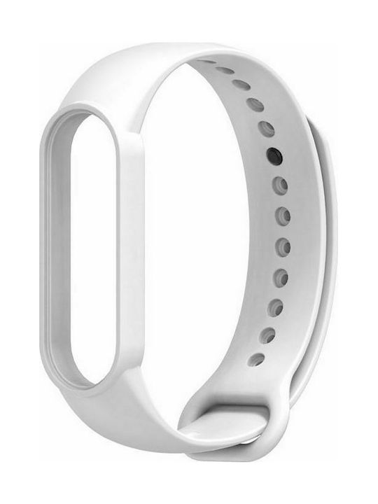 Curea Silicon cu Pin Alb (Mi Smart Band 5/Mi Smart Band 6)