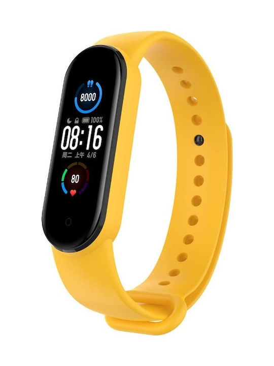 Strap Silicone with Pin Yellow (Mi Smart Band 5/Mi Smart Band 6)