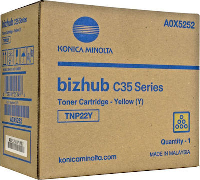 Konica Minolta TNP-22Y Toner Laser Εκτυπωτή Κίτρινο 6000 Σελίδων (A0X5252)