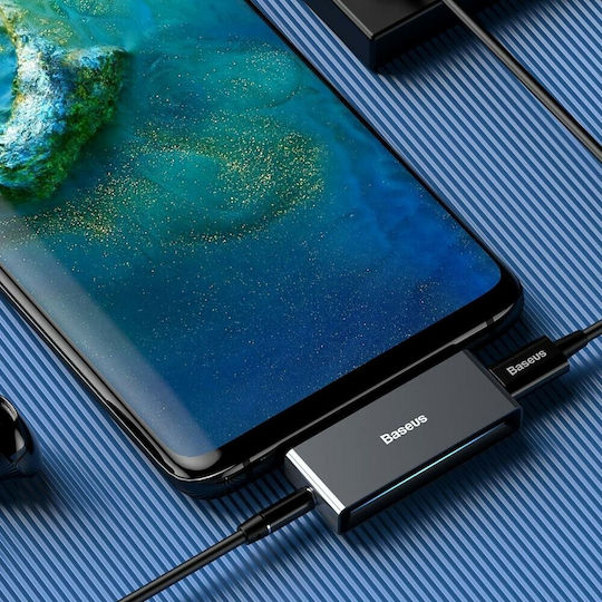 Baseus CATL57-0A Convertor USB-C Masculin În 3.5mm / USB-C Feminin Gri