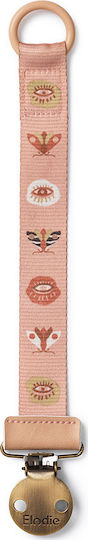 Elodie Details Pacifiers Accessories Ribbon with Beads Midnight Eye Fabric Pink