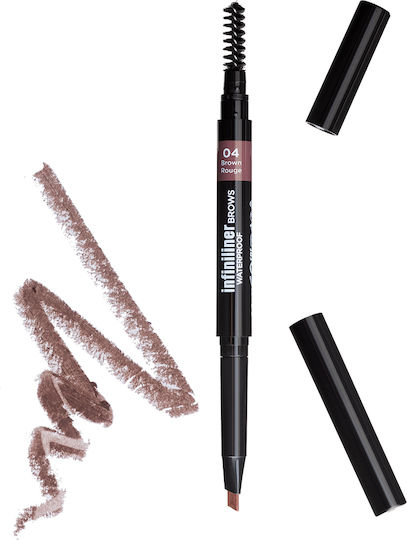 Mon Reve Infiniliner Gel Brow Pencil Waterproof Eyebrow Pencil 04 Brown Rouge