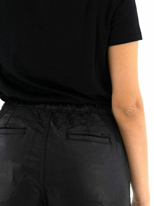 Cara Lo Relaxed Fit Γυναικείο Υφασμάτινο Παντελόνι με Λάστιχο σε Κανονική Εφαρμογή Μαύρο