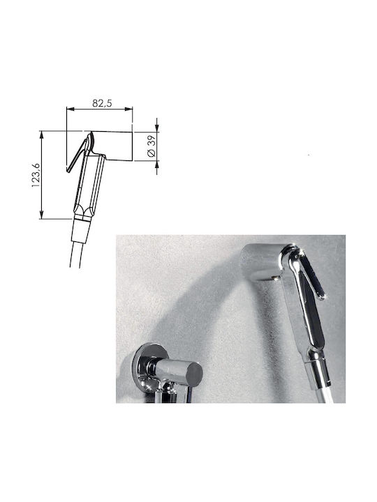 Viospiral Kit Plug Επιτοίχιο Σετ Μπιντέ Λευκό