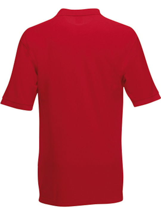 Fruit of the Loom 65/35 Ανδρικό Διαφημιστικό T-shirt Κοντομάνικο σε Κόκκινο Χρώμα