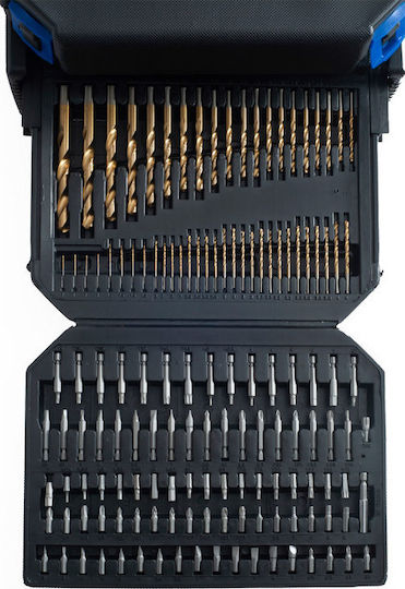 Tagred Set 300 Burghie Titan cu Tija Cilindrică pentru Metal