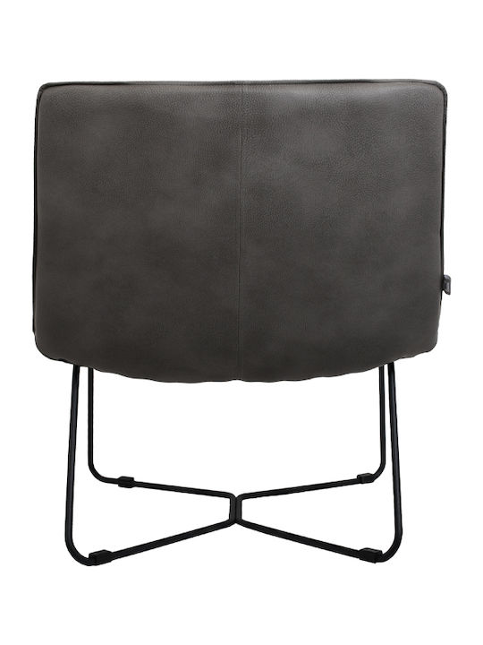 1239 Armchair from Leatherette Gray 67.5x49.5x73cm
