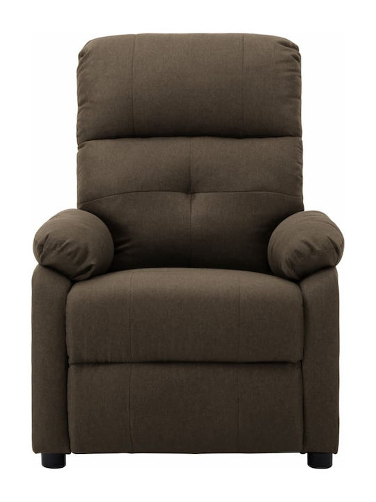 Πολυθρόνα Relax Massage με Υποπόδιο Καφέ 76x90x100cm