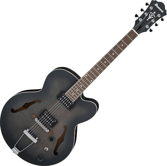 Ibanez AF55 Electric Guitar ES with HH Pickup Configuration Black Flat