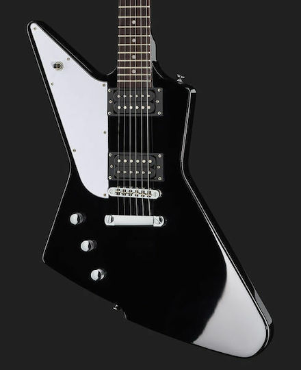 Harley Benton Extreme-76 Electric Guitar for Left-handed Explorer with HH Pickup Configuration Black