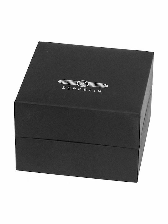 Zeppelin Hindenburg Men's Watch 40mm Chronograph Battery with Silver Metal Bracelet