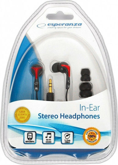 Esperanza Ακουστικά Ψείρες In Ear EH123 Μαύρα