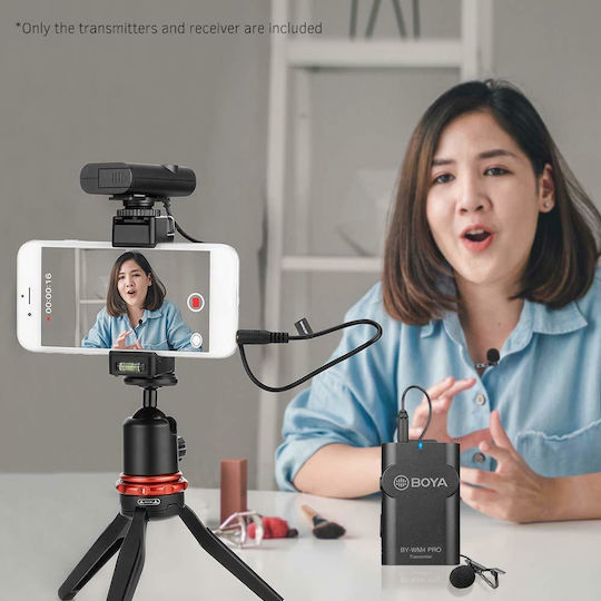 Boya BY-WM4 Pro K1 Wireless Condenser (Small Diaphragm) Microphone Πέτου, Clip On Journalistic
